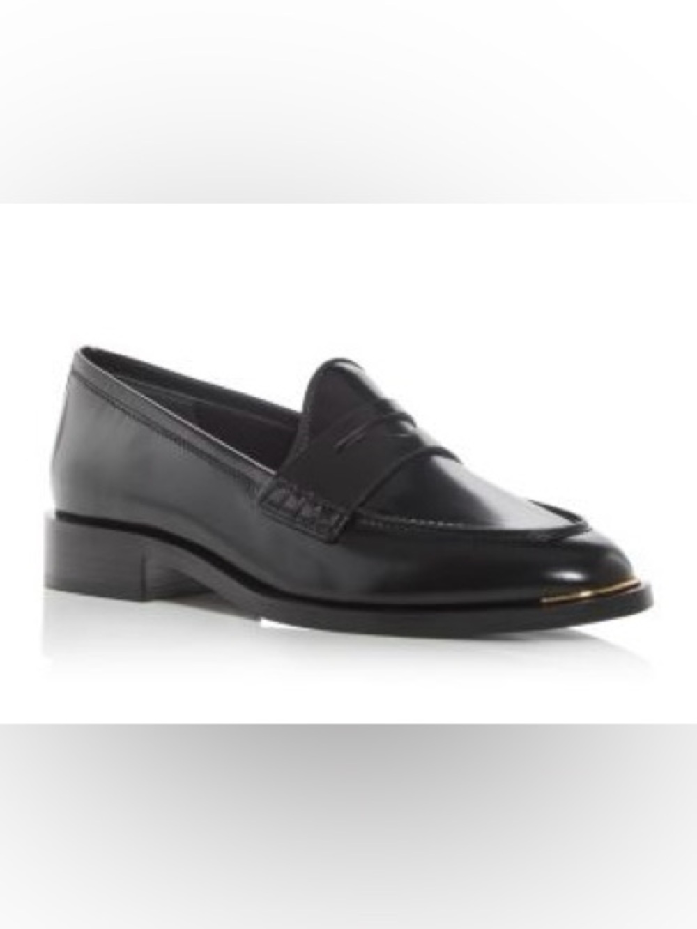 Authentic Giuseppe Zanotti Apron Toe Black Penny Loafers Flats Shoes - Size 36